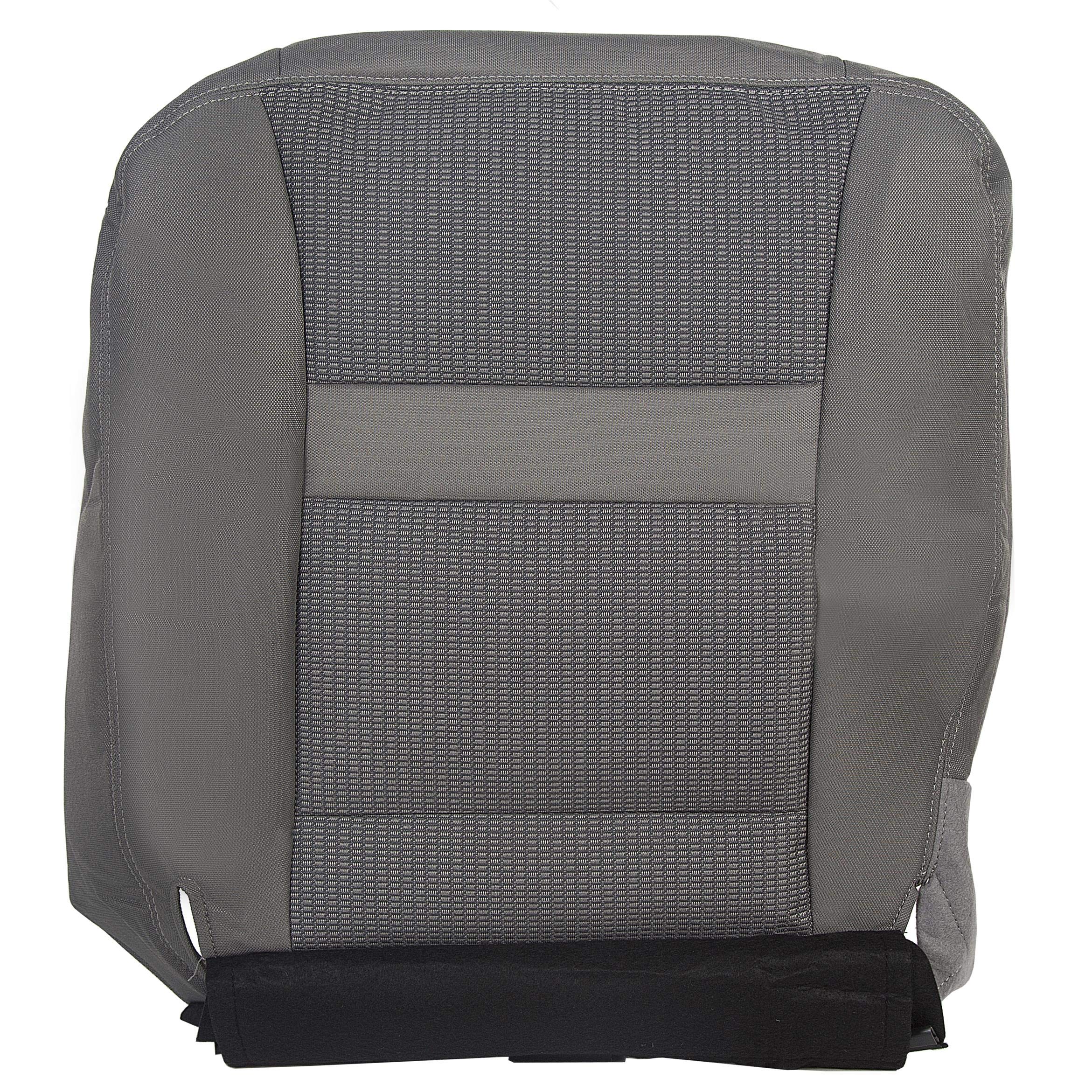 Photo 1 of ECOTRIC Driver Seat Cover Compatible with 2006-2008 Dodge Ram SLT 1500 2500 3500 and 2009 Dodge Ram SLT 2500 3500 Gray Left Seat Bottom Lower Cloth Replacement