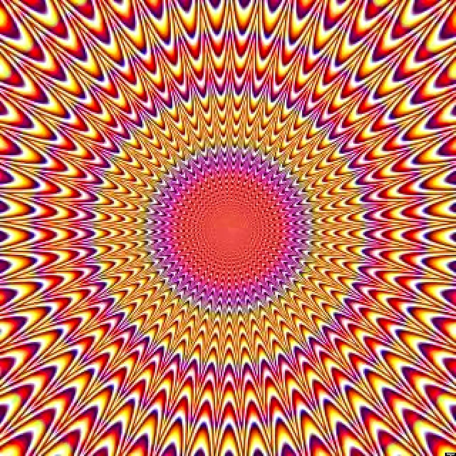 pix Trippy Optical Illusions Pictures wall art impressions laminated poster 18 x18 optical illusion trippy hippie psychedelic maze