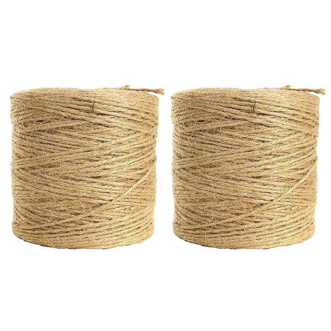 500m (1640ft) Natural Jute Twine String for Gardening, Arts & Craft