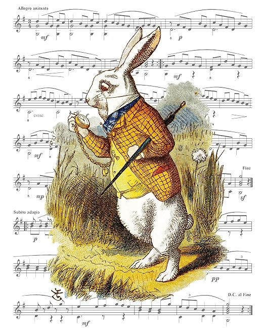 Tom Hawkins Photography Beautiful 8x10 Fine Art Print Featuring The White Rabbit Looking At His Watch Alice In Wonderland Decorations Size 8x10 Inches Wwrwt810 Amazon In Home Kitchen