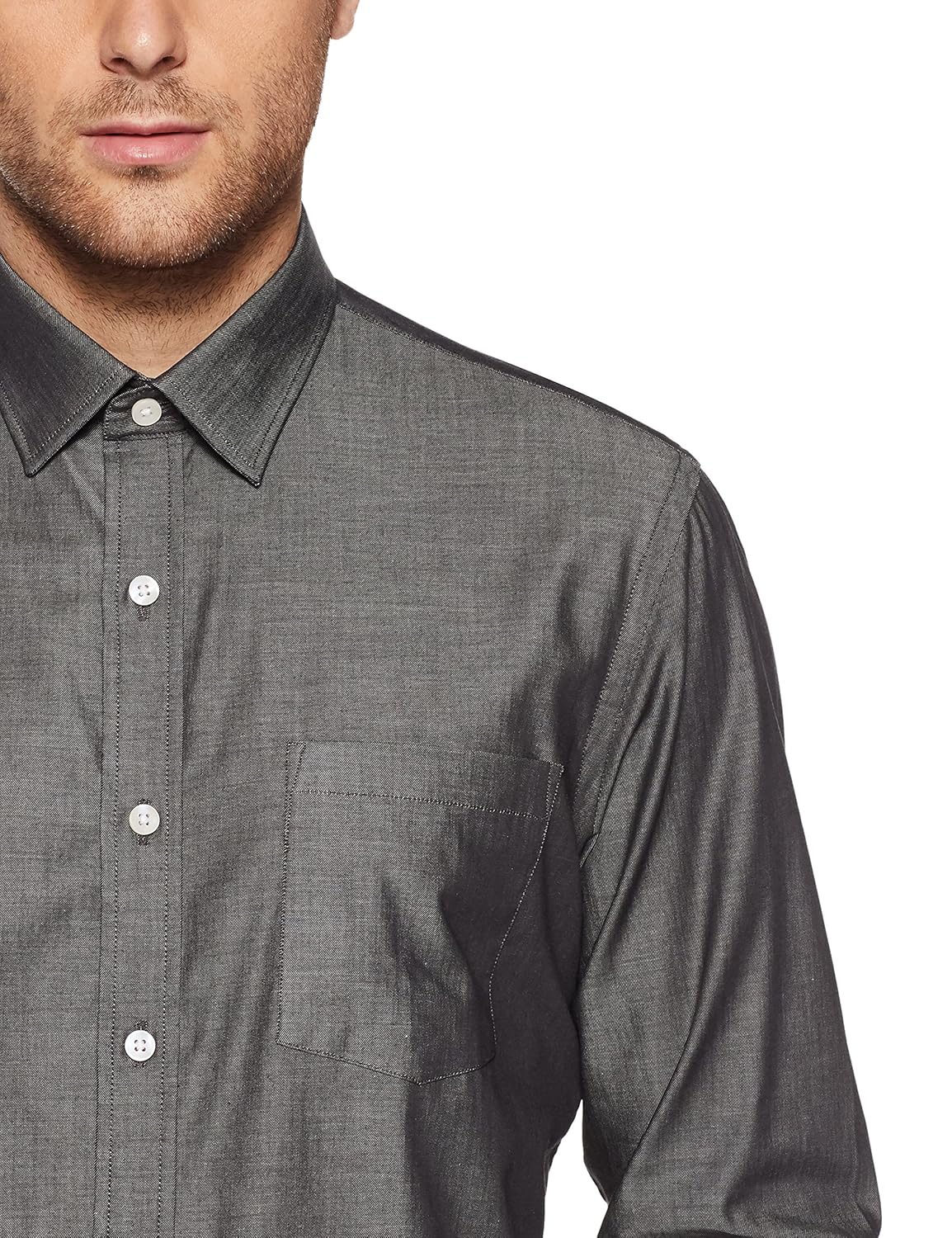 arrow men's solid regular fit formal shirt