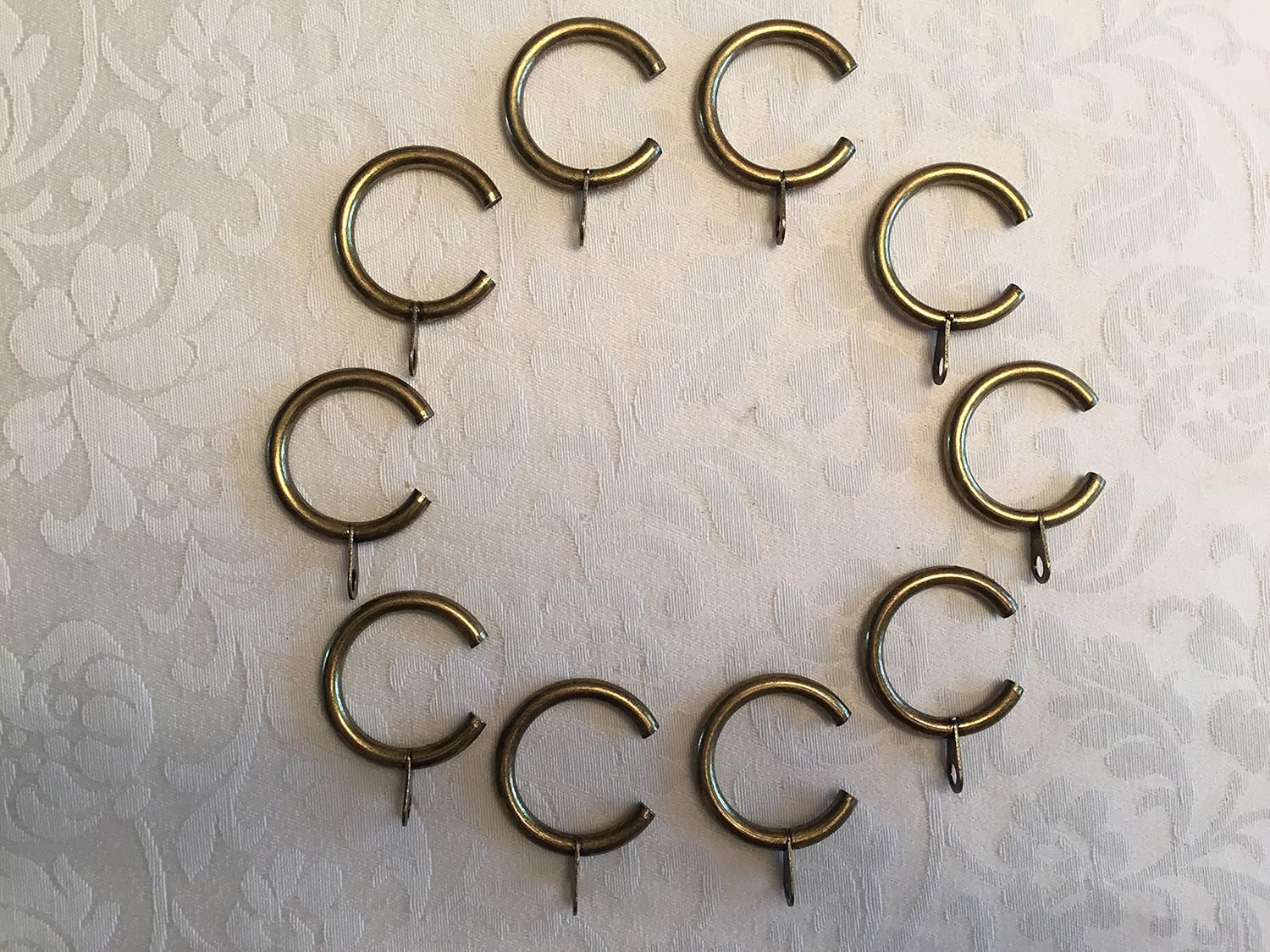 Prl Antique Brass C Split Passing Curtain Rings For 25mm To 30mm