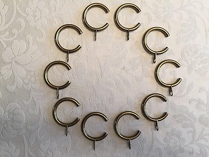 Prl Antique Brass C Split Passing Curtain Rings For 25mm To 30mm