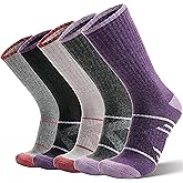 ANTSANG 5 Pairs Merino Wool Hiking Socks for Men & Women Thermal Winter Warm Moisture Wicking Cushion Boot Socks