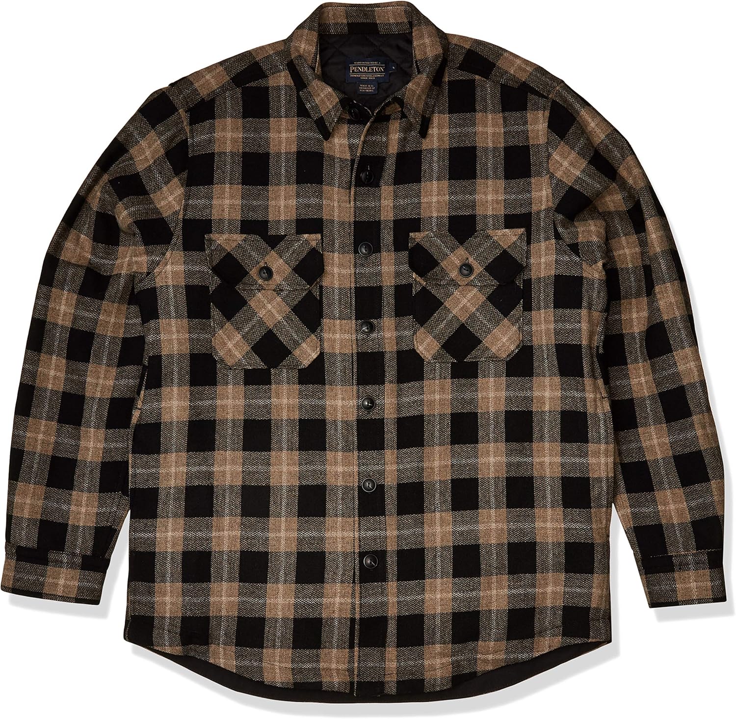 Pendleton Men's Quilted CPO In Wool Shirt Jacket Clothing