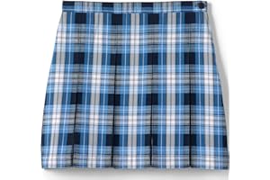 Lands' End School Uniform Girls Plaid Box Pleat Skirt Top of The Knee
