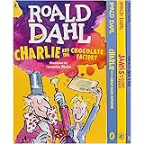 Roald Dahl Magical Gift Set (4 Books): Charlie and the Chocolate Factory, James and the Giant Peach, Fantastic Mr. Fox, Charl