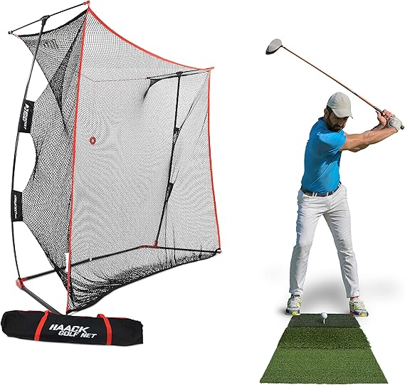 Rukket 9x7x3ft Haack Golf Net Pro Practice Driving Indoor and Outdoor
