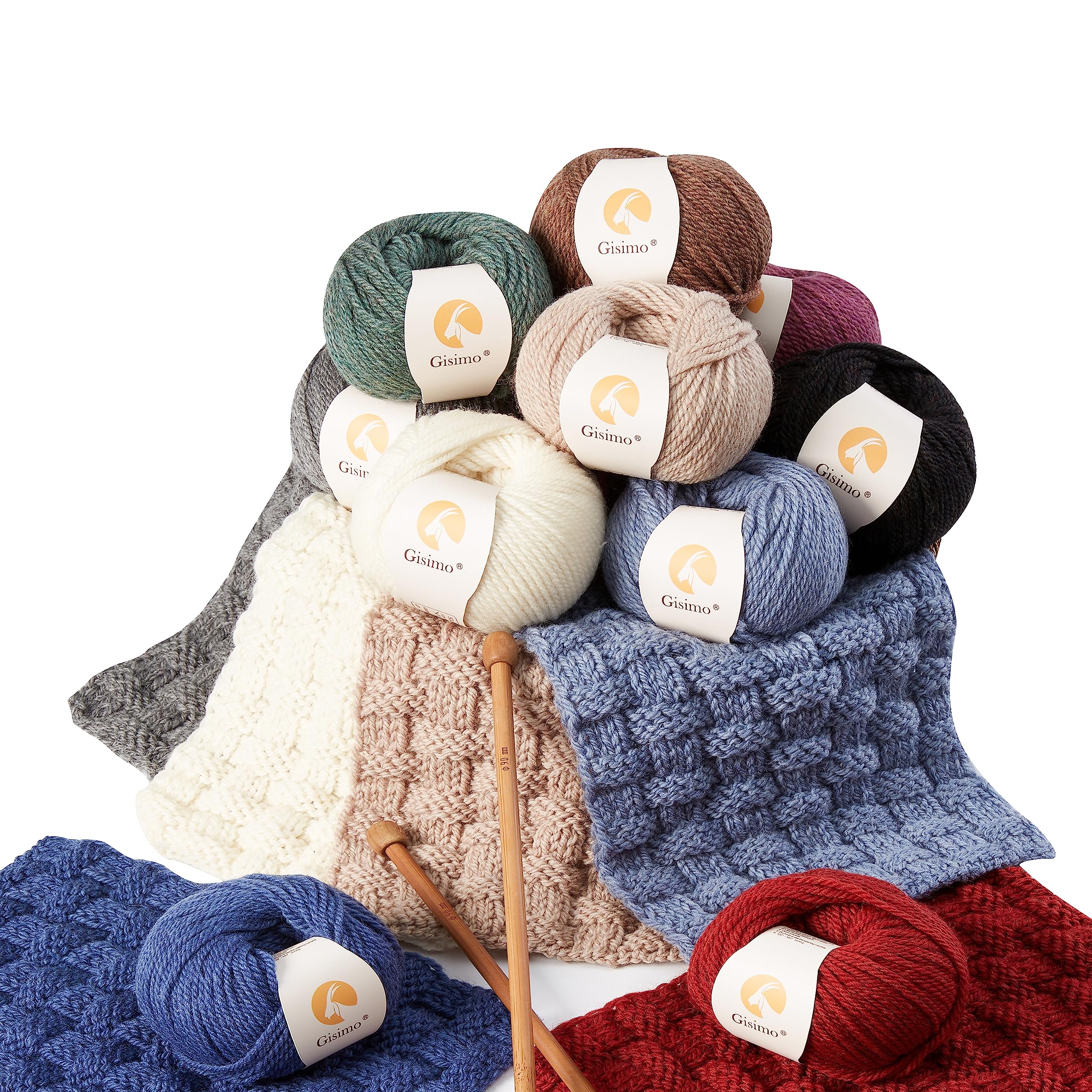 100% Merino Wool Yarn, 3-Ply Luxurious and Soft Yarn for Hand Knitting & Crocheting (Beige, 1Ball)