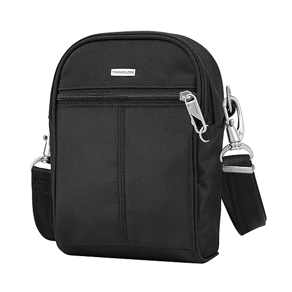 Travelon Diebstahlschutz Classic Cabrio klein Tasche Tour Bag, schwarz (schwarz) - 43044 500