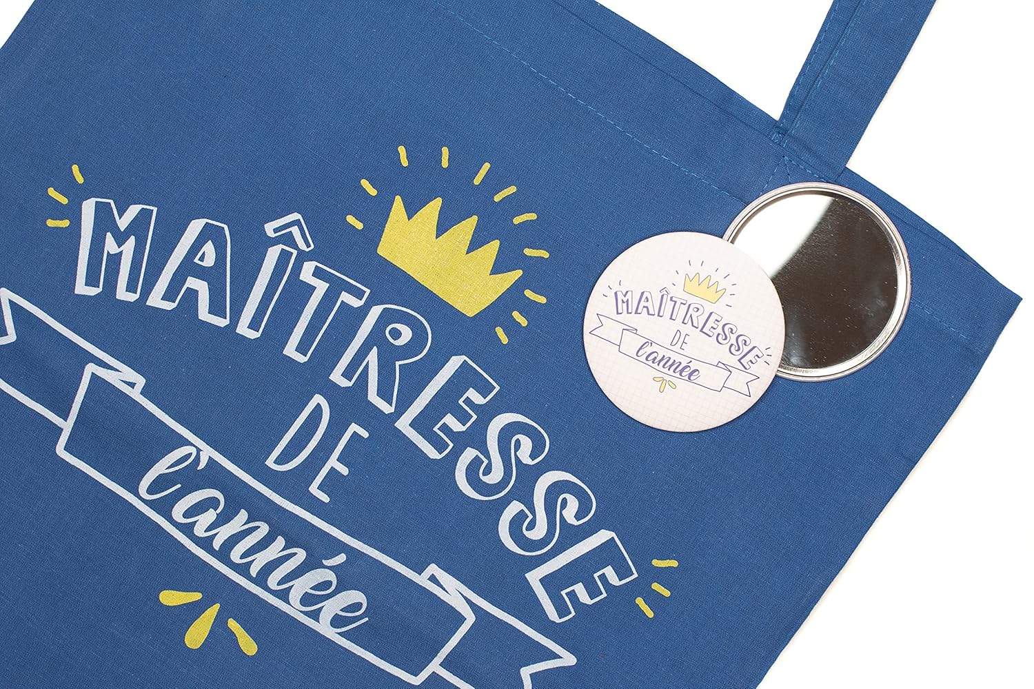 Cadeau Maîtresse kit comprenant un Tote Bag et un miroir"Maîtresse de