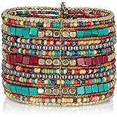 SPUNKYsoul Cuff Bracelets for Women Collection - Adjustable, Stylish Boho Inspired Beaded Bracelets, Trendy Stackable Beads, Ideal for Everyday Wear & Special Occasions