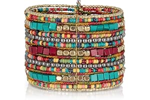 SPUNKYsoul Cuff Bracelets for Women Collection - Adjustable, Stylish Boho Inspired Beaded Bracelets, Trendy Stackable Beads, Ideal for Everyday Wear & Special Occasions