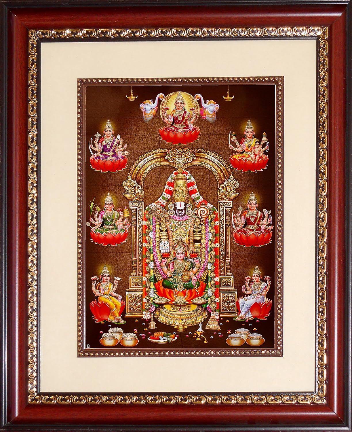 Buy Youth Perumal With Ashta Lakshmi Big Photo Frame Online At Low