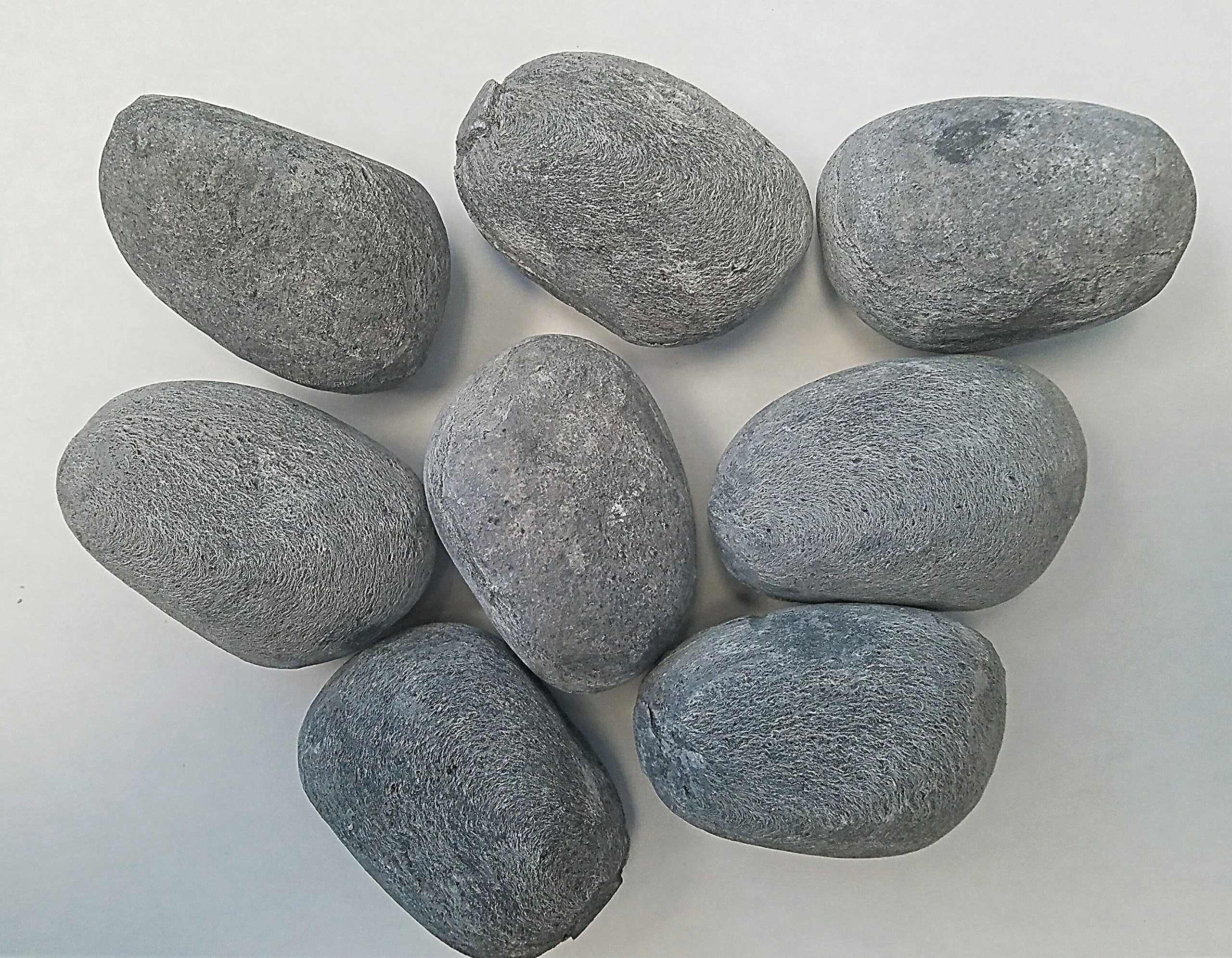 Slate Gray Ceramic Lite Fire Stones - Set of 15 - Ventless/Vent-free Fireplace and Firepit Lite Stones …