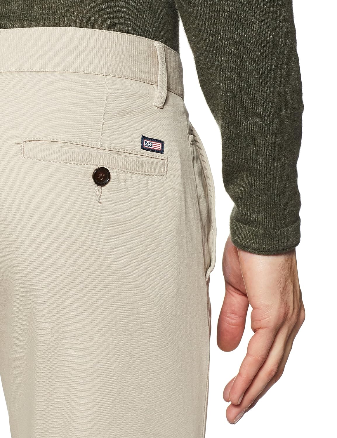 arrow sports men's straight fit cotton casual trousers