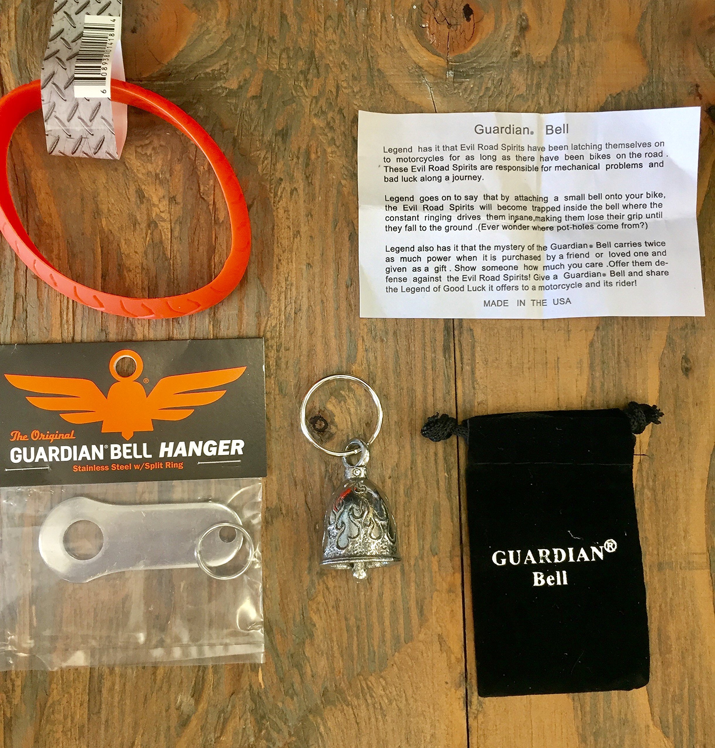 Guardian Bell FLAME COMPLETE MOTORCYCLE KIT W/HANGER & WRISTBAND