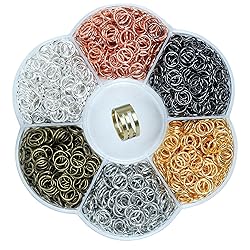 YAKA1800Pcs 6mm1Box 6 Colors Open Jump Ring,Ring
