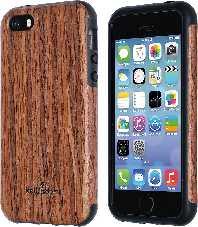 Amazon Iphone Se 5s 5 ケース 木製 Newisdom ソフト木製 ノンスリップ スリム 耐衝撃 ユニークなデザイン Tpu シリコンカバー サンダルウッド ケース カバー 通販