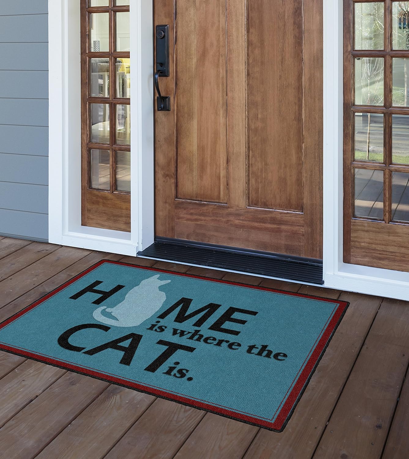 Brumlow Mills Home Is Where The Cat Is Kitchen And Entryway Pet Rug, 1'8" x 2'10"