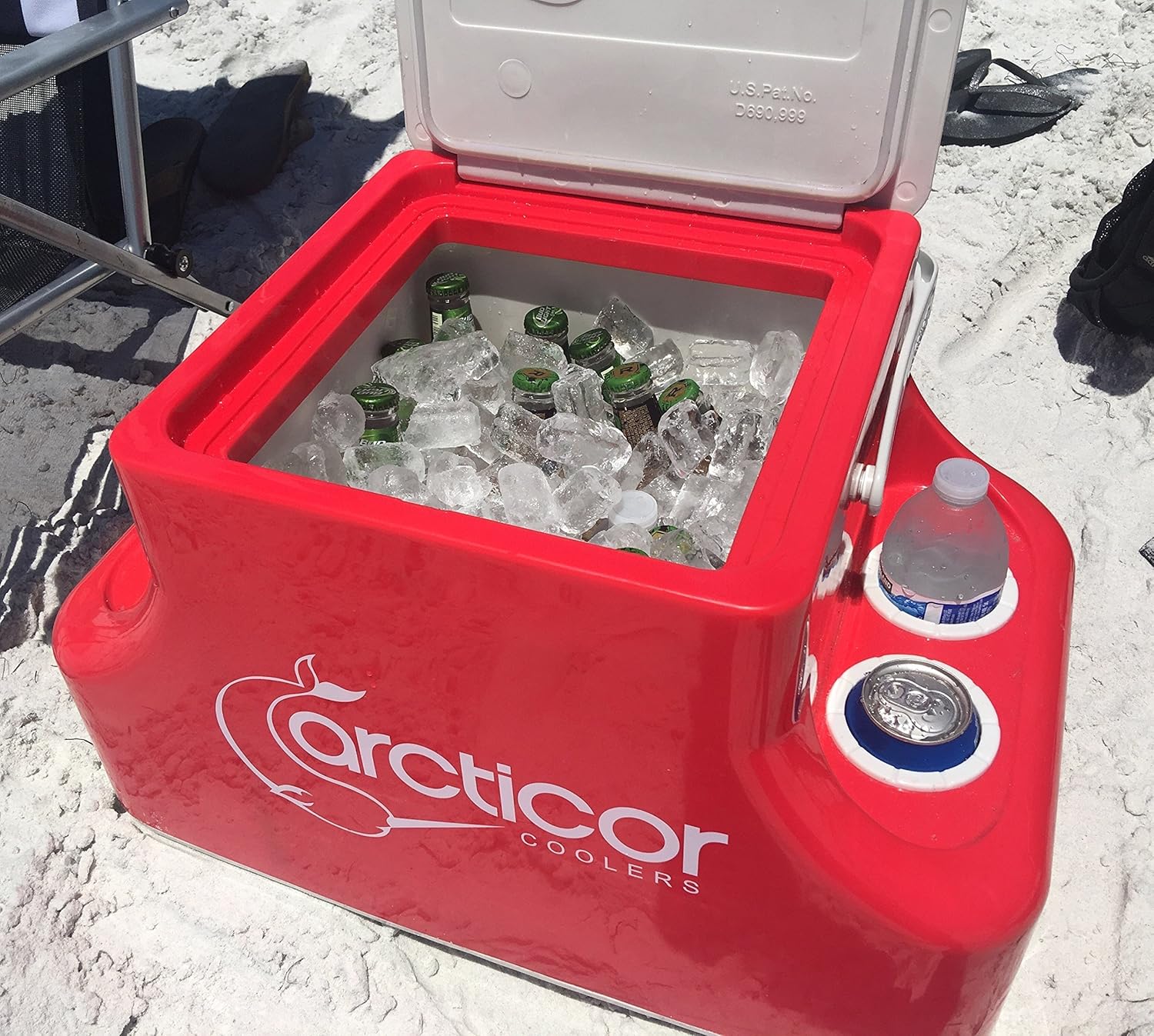 Arcticor Cooler with Patented IceChilled Beverage Holders RED Sports & Outdoors