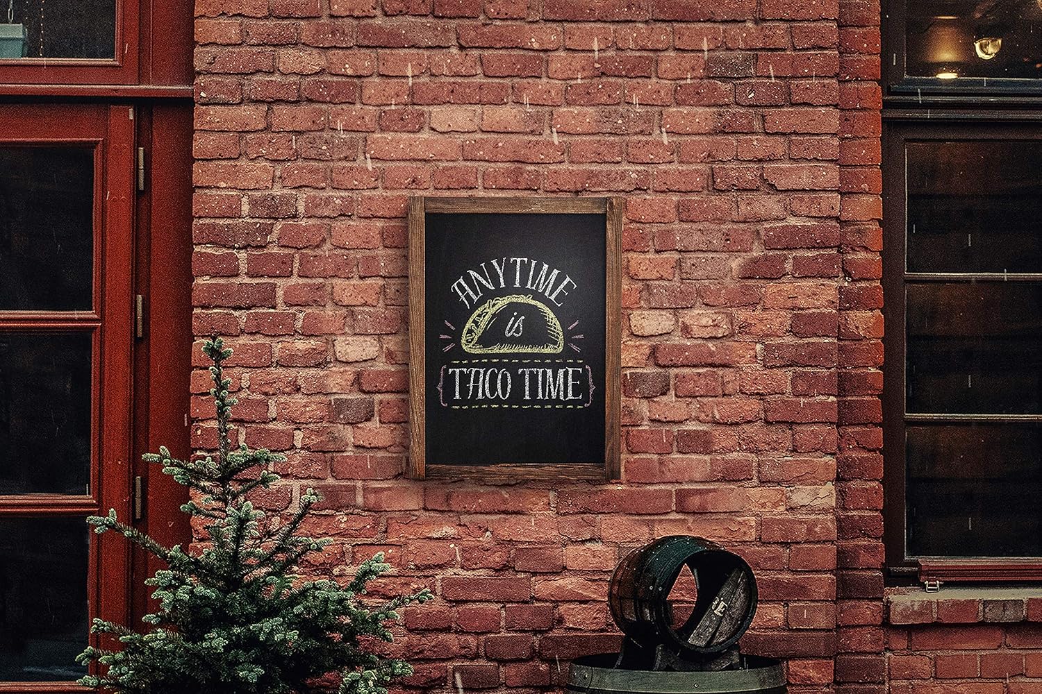 Chalkboard - Magnetic, Non-Porous - Framed Chalkboard - Vintage Decor - Chalk Board for Wedding Kitchen Bar Restaurant Menu, Home - Chalkboard Sign - 18 x 24 inches - Wall Mounted Chalkboard - Large : Office Products