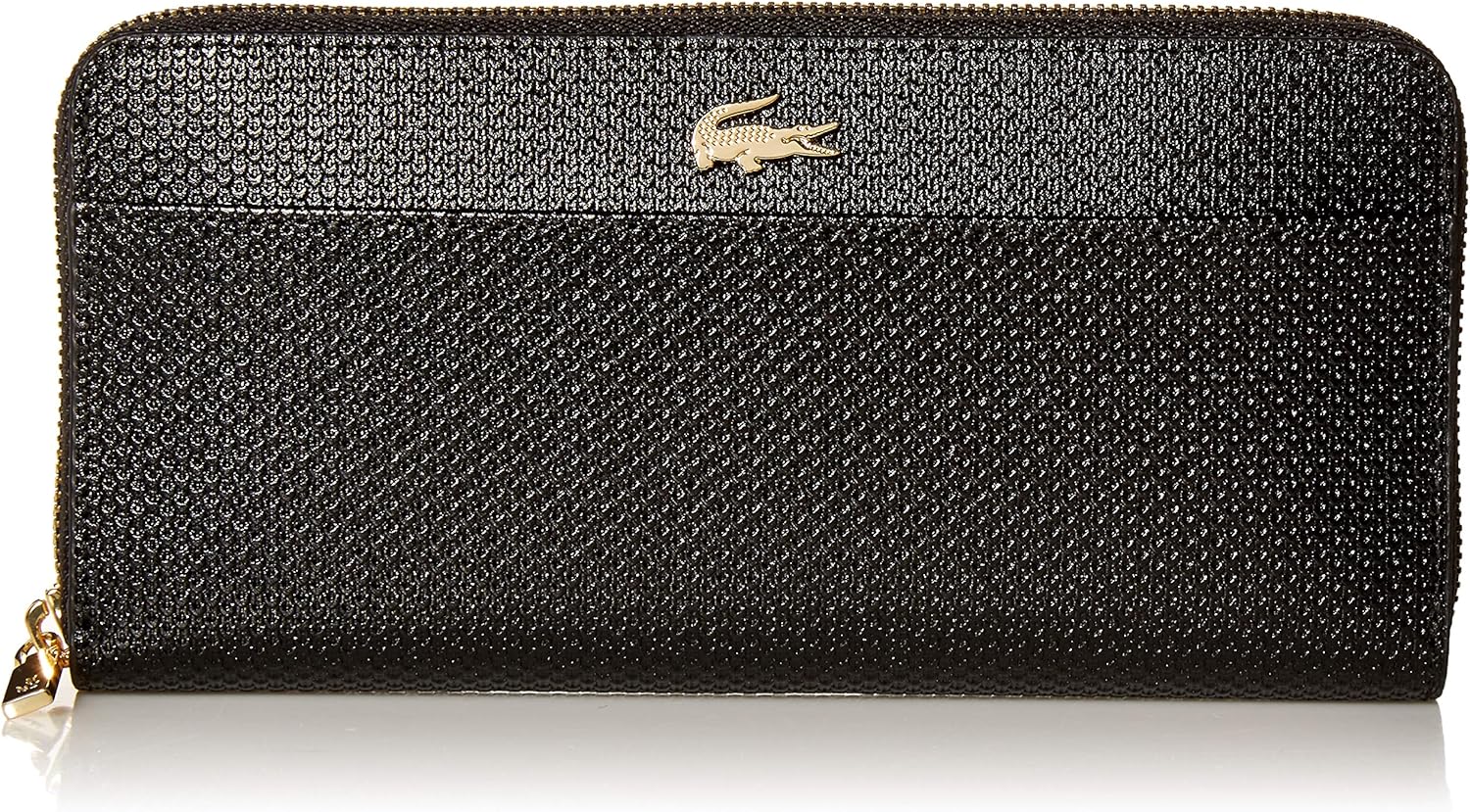 Lacoste Women CHANTACO Large Zip Wallet, Black Shoes