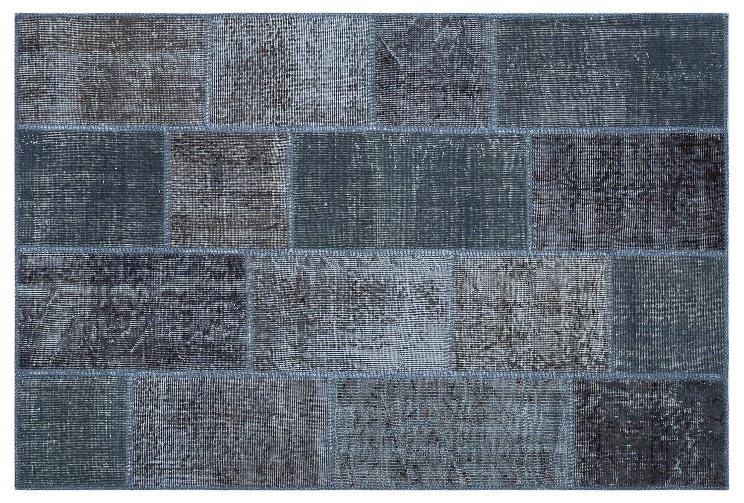 Bespoky パッチワークユニーク 手織 ラグ グレー 小さいサイズ 1 X 180 Cm B07hkztctx Menuiserie Rousson