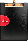 ExacomptaRef 52134E - Exactive - Exaboard Foldover Clipboard - 23.5 x 33.5cm in Size, Suitable for A4 Documents, Elastic Strap Closure, Recycled PP - Black