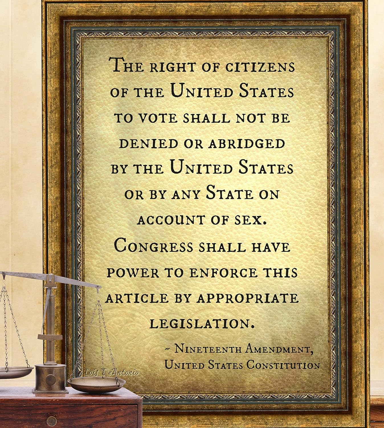 amazoncom 19th amendment us constitution art print women