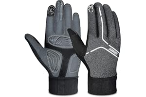 Souke Sports Winter Cycling Gloves Men Women, Touch Screen Padded Bike Glove Water Resistant Windproof Warm Anti-Slip for Running, Biking, Workout