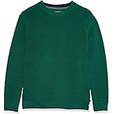 Izod Boys Solid Crew Neck Ribbed Pullover Sweater with Chest Logo