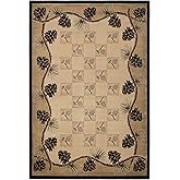 Rug Empire Pine Bluff Area Rug, 5'3"x7'7", Beige