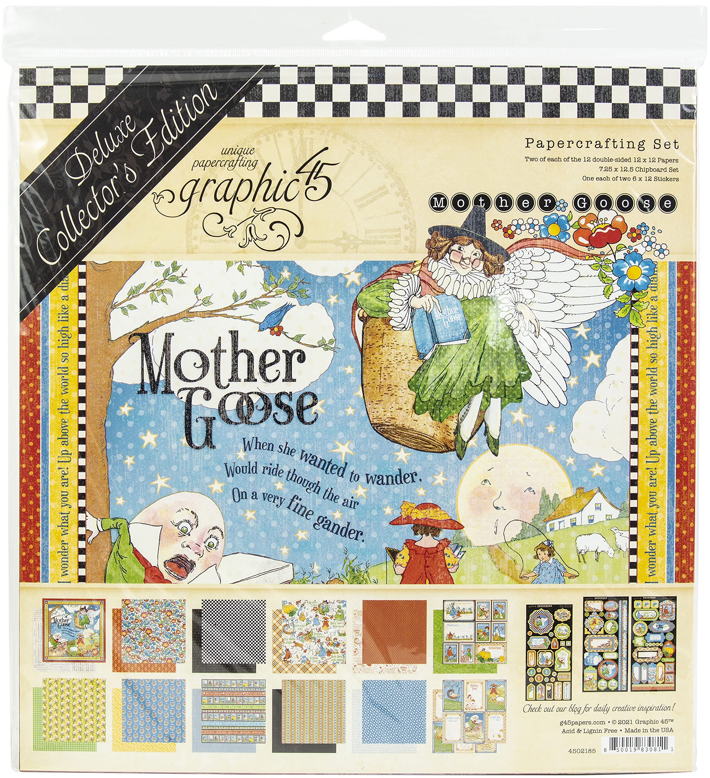 Graphic 45 DLX COLLECTR ED Pack MTHR, Mother Goose, 4502185