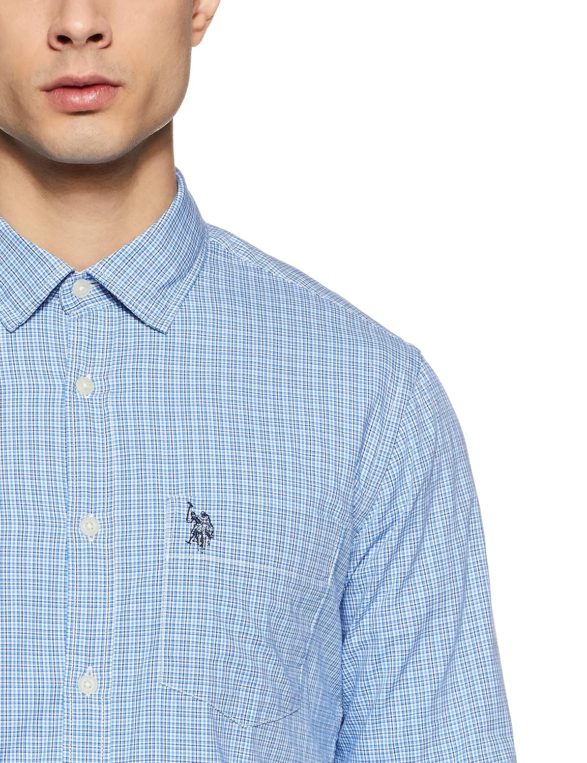 us polo association men's checkered regular fit casual shirt