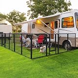 Yaheetech Dog Playpen 6 Panel 100cm Height Heavy Duty Fence for Garden Yard view 2