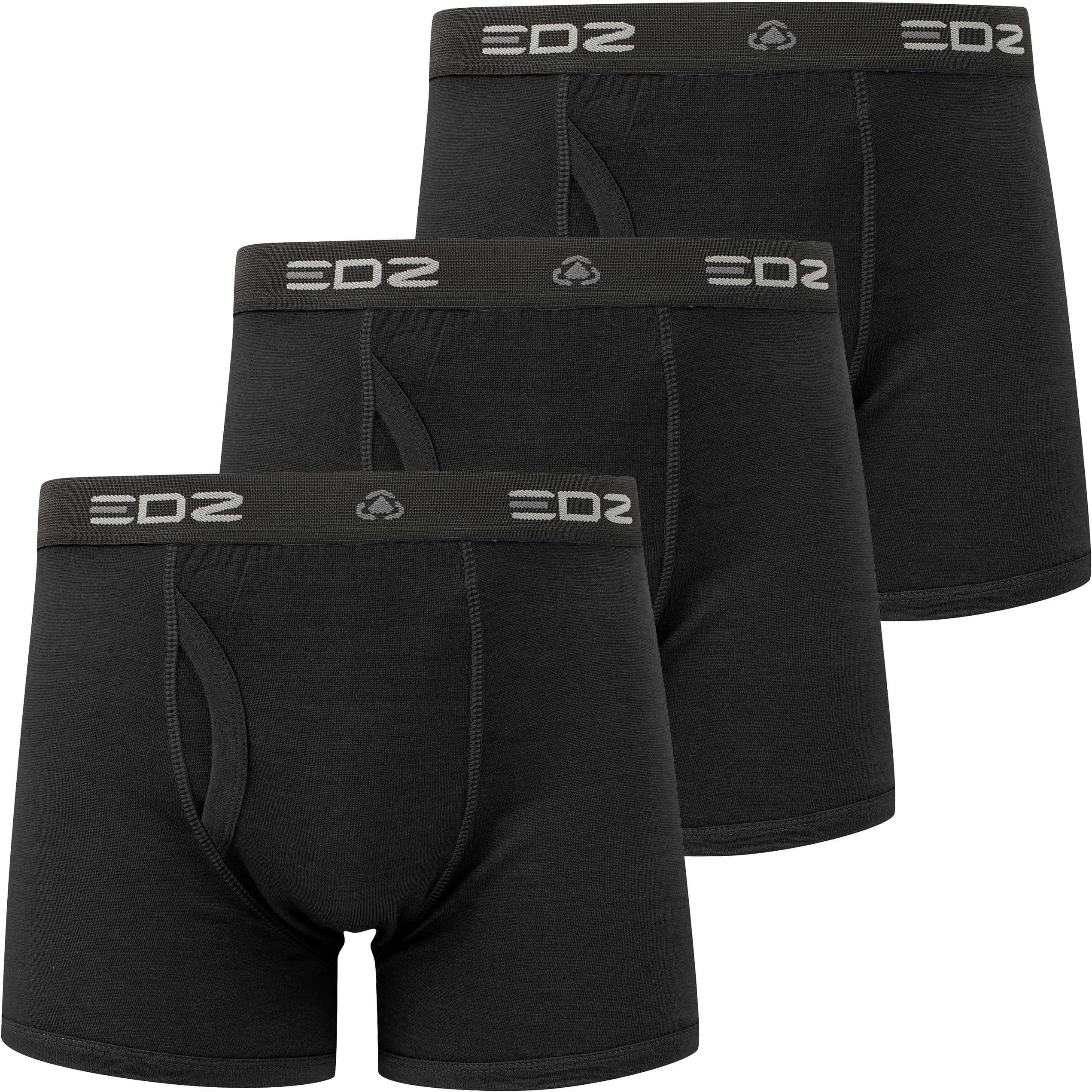 EDZ Merino Wool Boxer Shorts Trunk Underwear Mens (3 Pack)