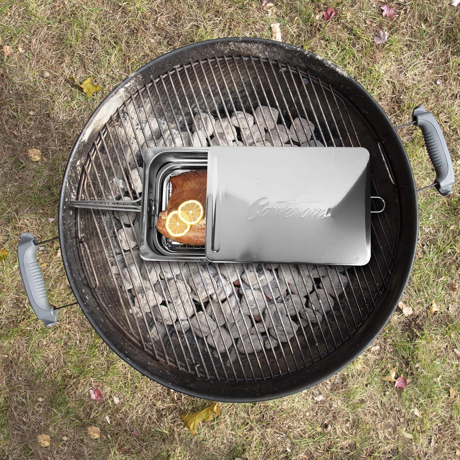 Camerons Large Stovetop Smoker w Wood Chips and Recipes - 11" x 15" x 3.5" Stainless Steel Smoker: Kitchen & Dining