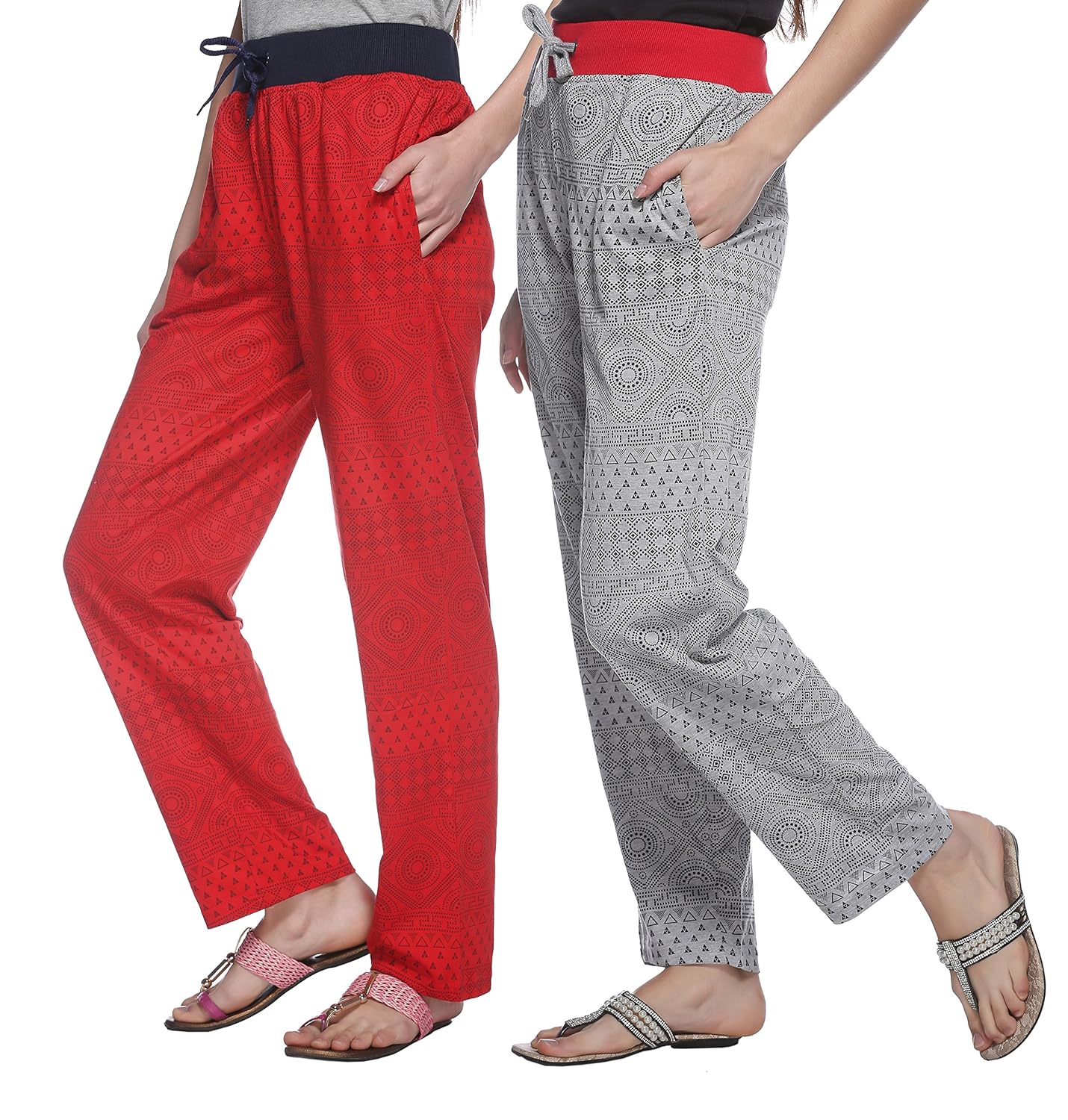 shaun women's cotton track pants (pack of 2)