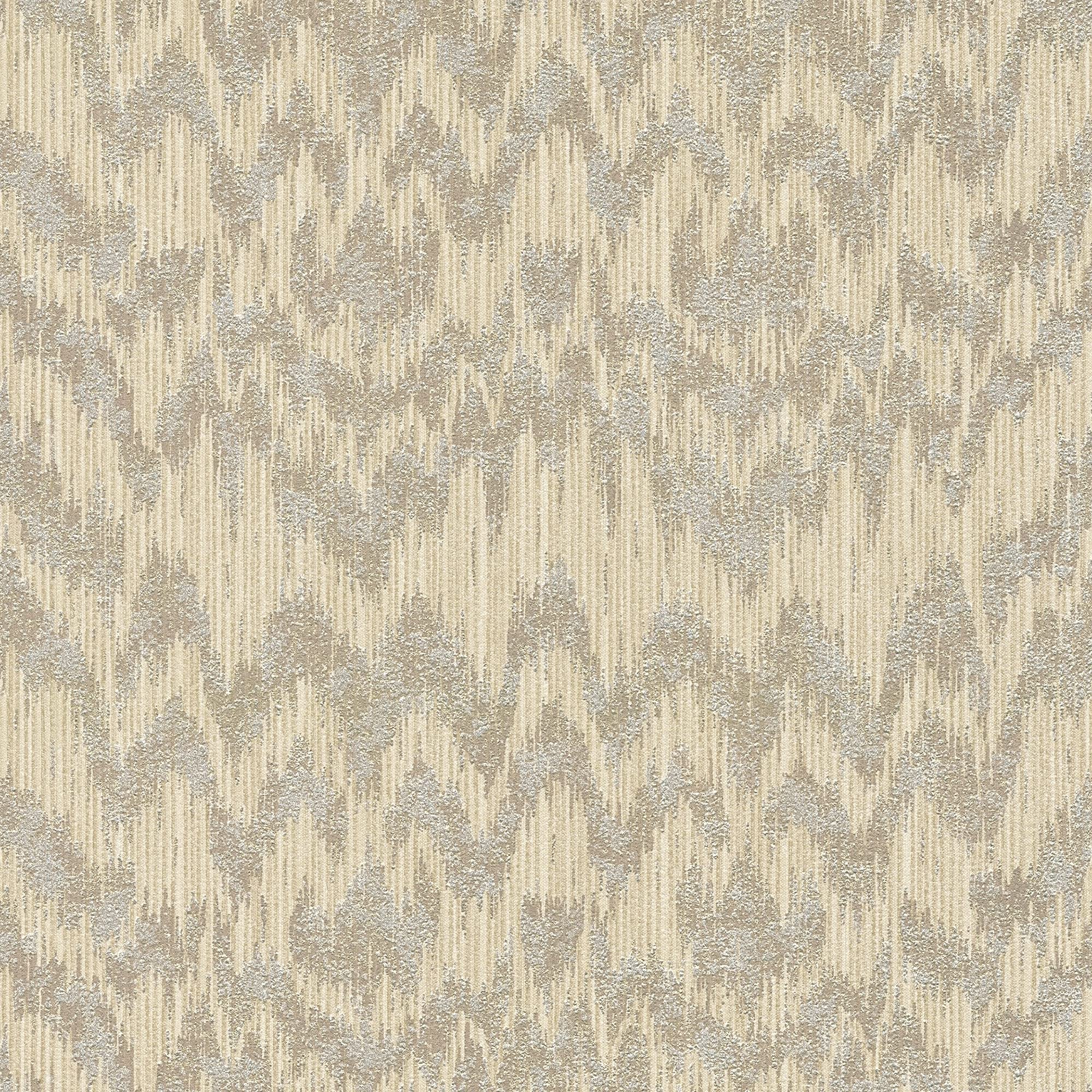 Galerie Escape Glitter Chevron Wallpaper, 10.05m x 53cm, Beige/Brown