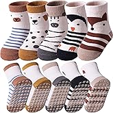 Yebing Baby Socks Toddlers Socks Baby Toddler Girls Boys Non Slip Grips Socks with Grippers Cotton Gifts Socks