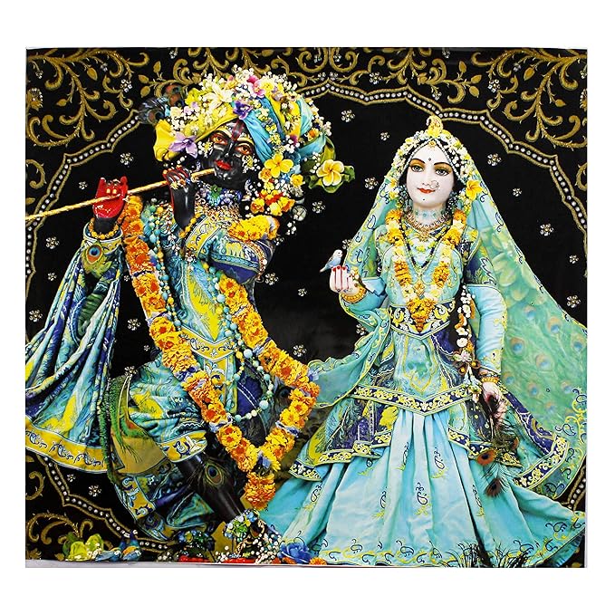 The Holy Mart Paper Radha Krishna Iskcon Posters Set (53 X 63 cm