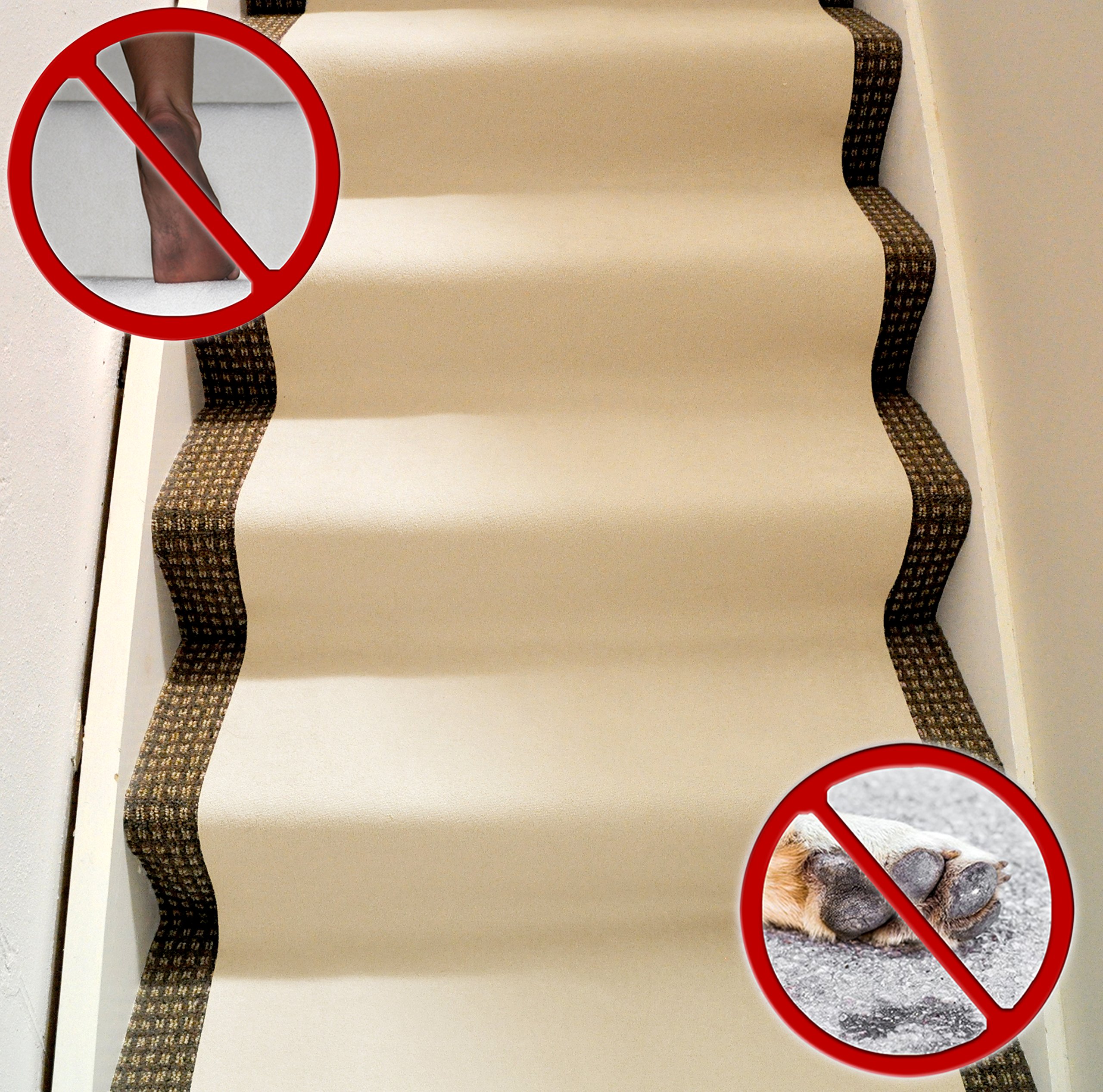 NonSlip Carpet and Floor protector 20' L x 30" W Beige 75139810158