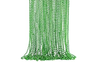 JOYIN 18 PCS St Patrick Green Bead Necklaces, Lucky Green Beaded Necklaces Bulk for Saint Patrick's Day Accessories, Party Costume Dressing-up Accessories, St. Patrick's Day Party Favor Supplies