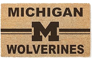 KH Sports Fan Michigan Wolverines Logo Team Coir Doormat, Multi,1063100330