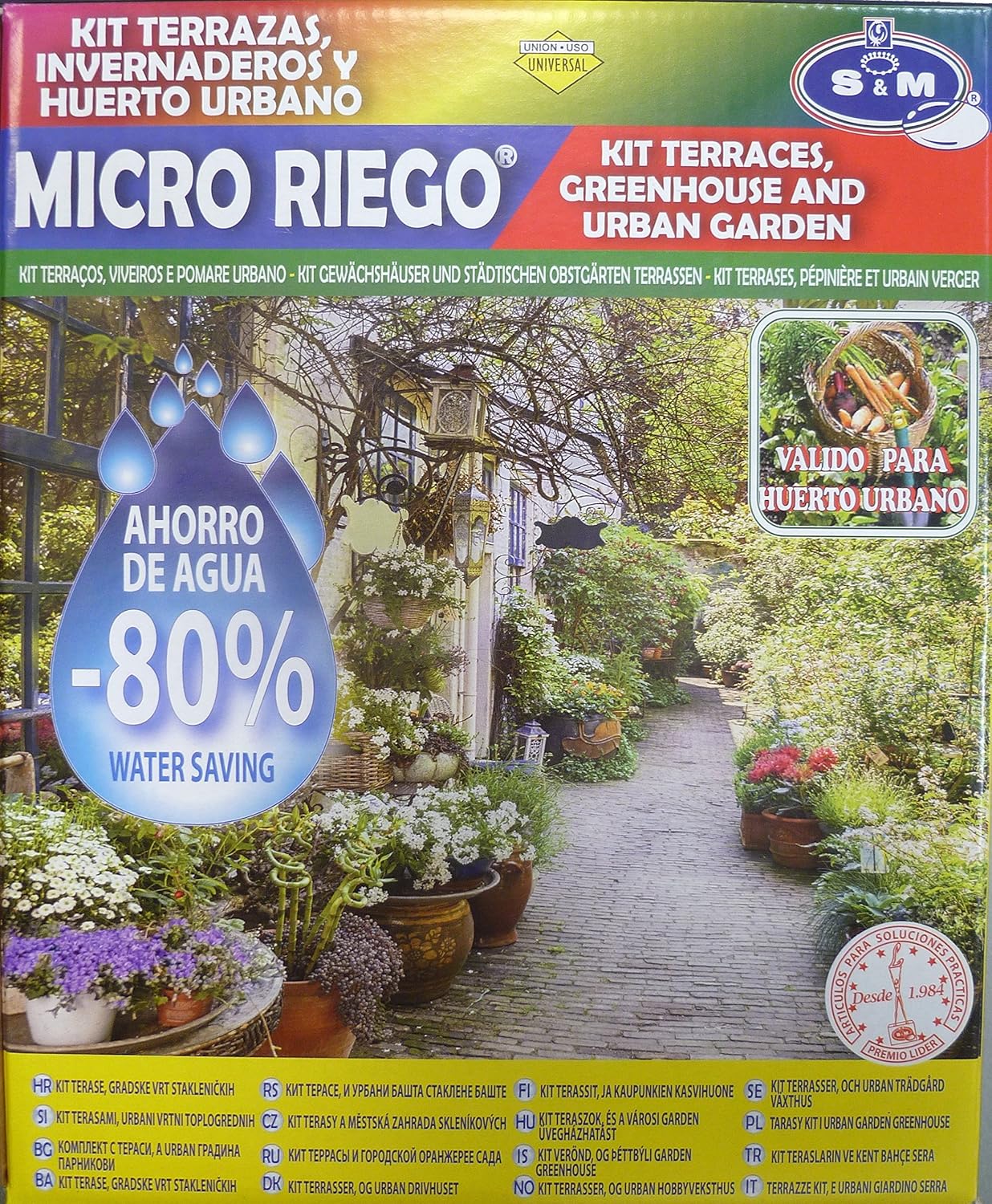 S&M 545009 Kit Completo de microriego por Goteo para 20 Macetas ...