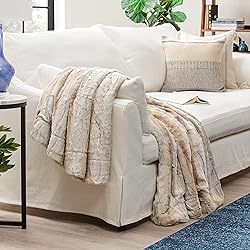 Chanasya Premium Faux Fur Ombre Throw Blanket