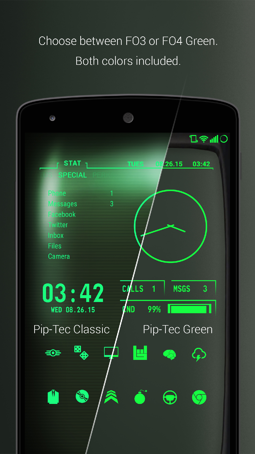 PipTec Green Icons Widgets & Live Wallpaper Appstore for