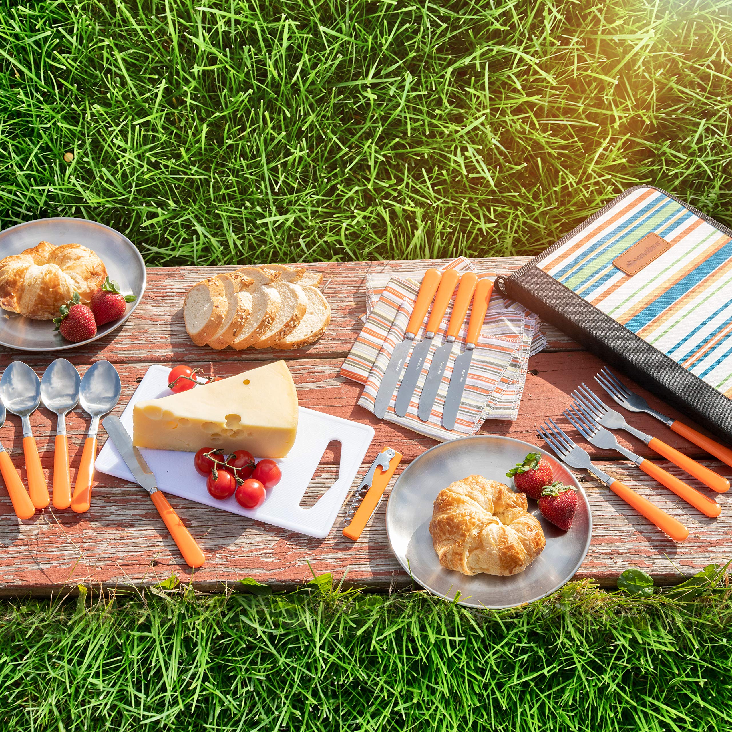 Camping Silverware Kit Cutlery Organizer Mess Kit Utensil Picnic Set