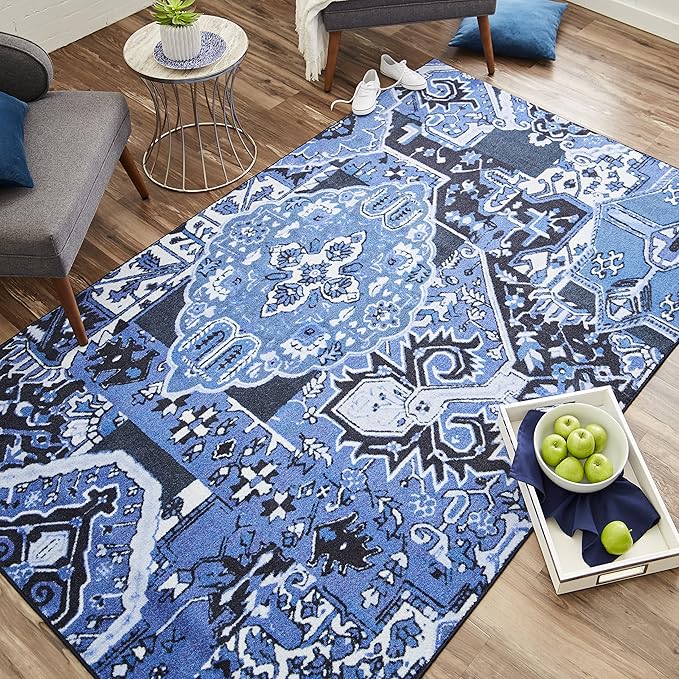 Mohawk Home Prismatic Aztec Patchwork Navy Precision